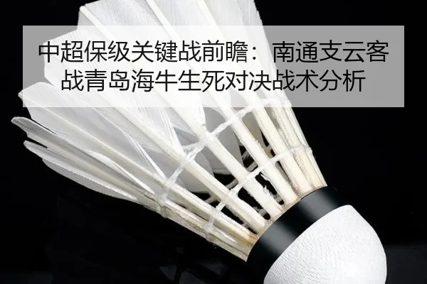 中超保级关键战前瞻：南通支云客战青岛海牛生死对决战术分析
